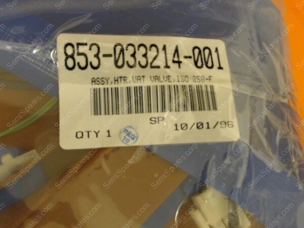 853-033214-001 | ASSY,HTR,VAT VALVE,ISO 250-F - Image 3