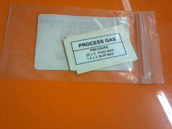 786-704660-001 | LBL,PRCS GAS,20 PSI MAX - Image 2