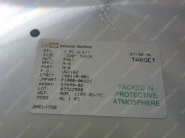 TG-0090-00 | TARGET, TITANIUM, .320" THICK,, P&E SPUTTER - Image 3