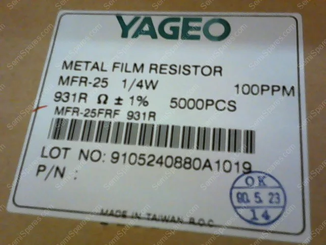 931XTR-ND | METAL FILM RESISTOR MFR-25 1/4W 100PPM 5K49 1% (5000PCS - Image 2