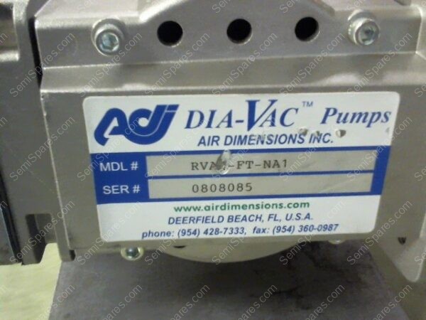 PU-5505-00 | BLUFFTON MOTOR WORKS/ AIR DIMENSIONS INC QUAD HEAD HI-VAC DIA-VAC PUMP, RVAA-FTNA1 - Image 3