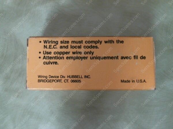 2410A | HUBBELL MODEL 2410A TWIST-LOCK 3 POLE 4 WIRE 20A 125/250VAC OR DC NEMA L14-20R - Image 2