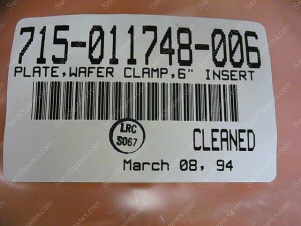 715-011748-006 | PLATE,WAFER CLAMP,6" INSERT - Image 4