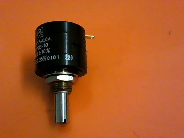 MH22B-10 | ETI POT; HYBRID; REST 5 KILOHMS; PANEL; 10 TURNS; PWR-RTG 2W; SHAFT DIA 0.25LN - Image 4