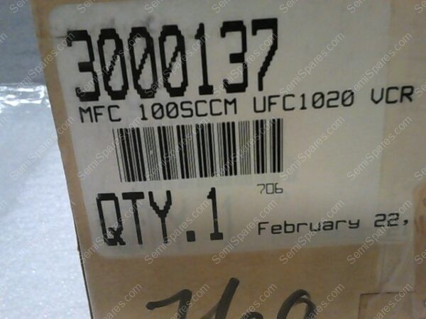 MASS FLOW CONTROLLER (3000137) | MFC 100SCCM UFC1020 VCR - Image 2