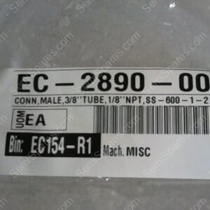 EC-2890-00 | CONN, MALE, 3/8" TUBE, 1/8" NPT, SS-600-1-2