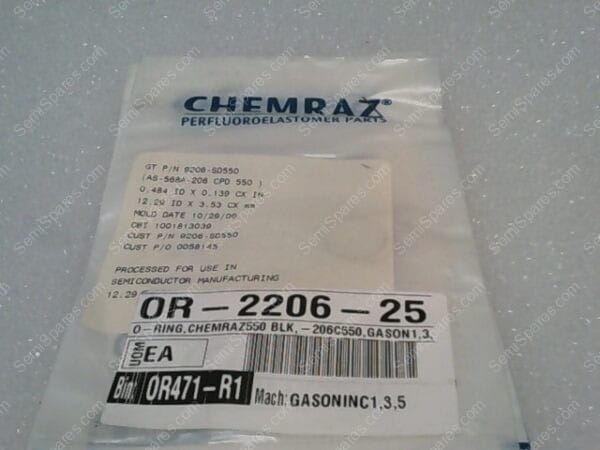 OR-2206-25 | O-RING CHEMRAZ 550 BLK-206C550