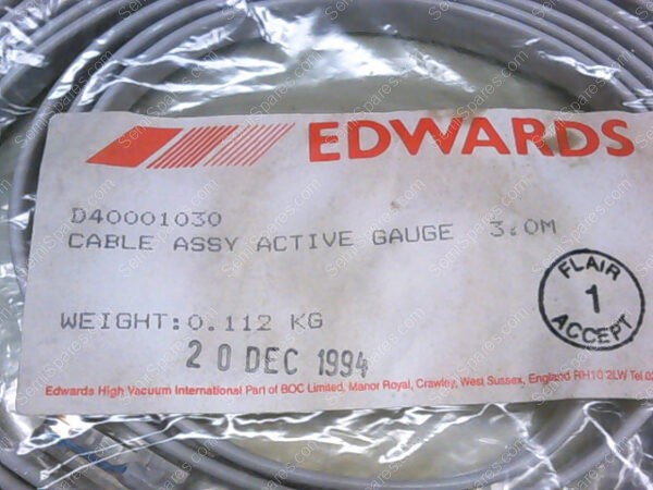 D40001030 | EDWARDS D400-01-030 CABLE ASSY ACTIVE GAUGE 3.0M - Image 2