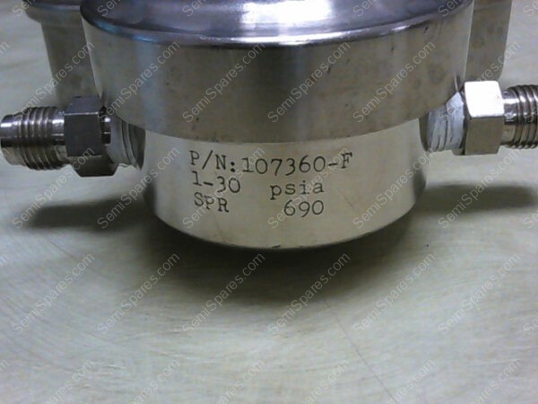 GO 107360-F | GO REGULATOR SPR-690 1-30 PSIA, STAINLESS STEEL W/ PACIFIC SCIENTIFIC 4.5" PRESSURE GAUGE 316 S.S TUBE AND SOCKET 0-1000 PSI - Image 3
