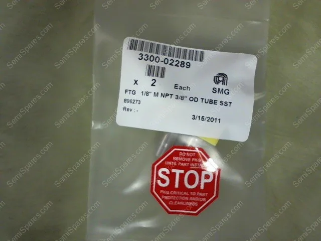 3300-02289 | FTG 1/8" NPT 3/8" OD TUBE SST - Image 3