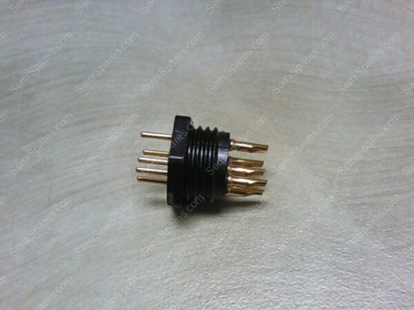 668-002347-005 | Connector, mini hex, male panel receptacle w/hex nut, solder cup, 5 pin contact - Image 3