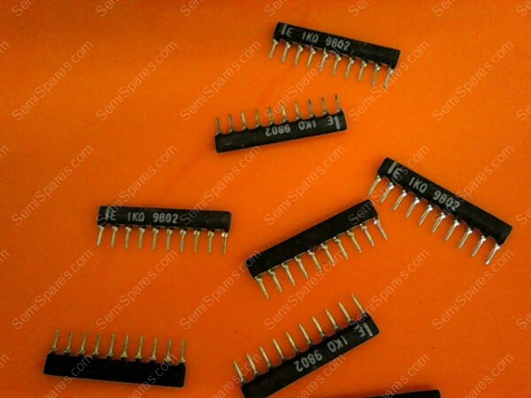 65-0001-020 | RES, PAK, 1K, 10 PIN SIP 9 ELEM (3,500)