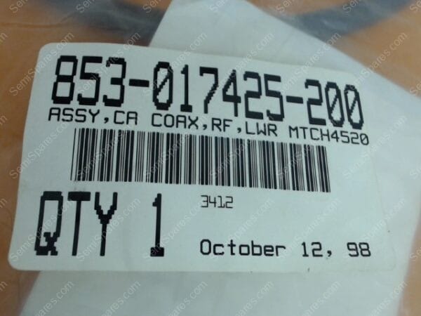 853-017425-200 | ASSY,CA COAX,RF,LWR MTCH4520XL