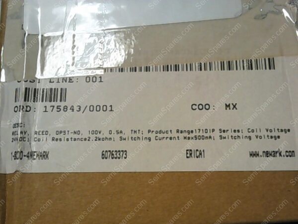 RY-9969-00 | RELAY, 10M6272, W71DIP-28, 24VDC, 100V