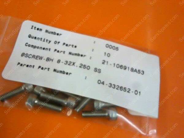 21-106918A53 | SCREW-BH, 8-32X.250, SS - Image 2