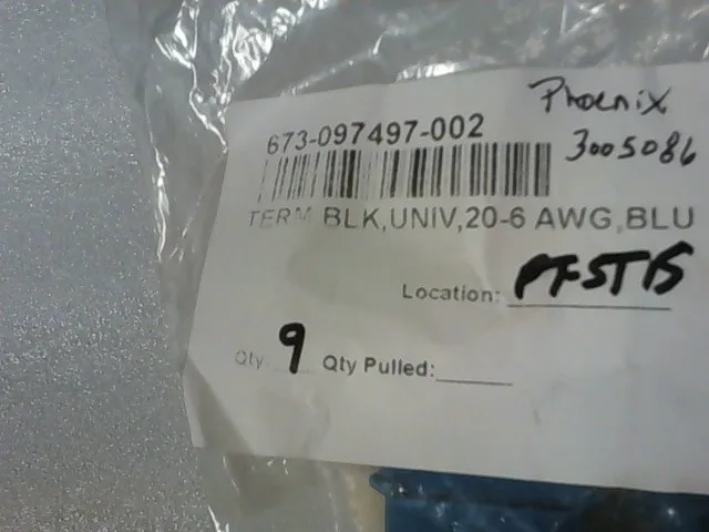 673-097497-002 | TERMINAL BLOCK, UNIV, 20-6 AWG, BLU - Image 4