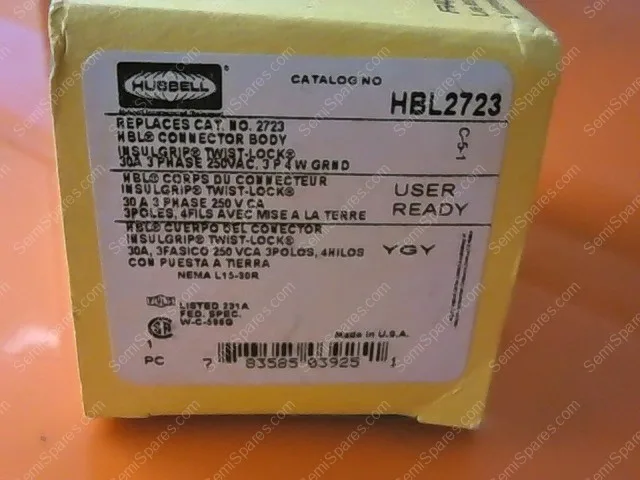 EC-3030-00 | CONN BODY, P/N 4A272, 30A, 3PH, 250VAC, COMP6500 - Image 2