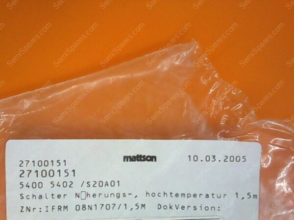 SW-2890-00 | PROXIMITY SWITCH, P/N 27100151, RTP-2 - Image 2