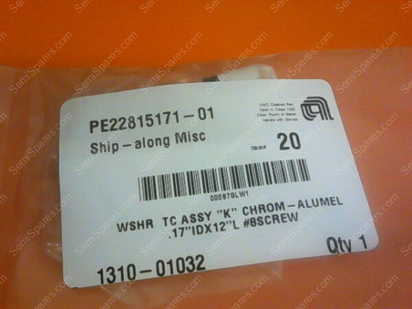 1310-01032 | WSHR TC ASSY "K" CHROM-ALUMEL. 17"IDX12"L #8SCREW P/N 1310-01032 - Image 2