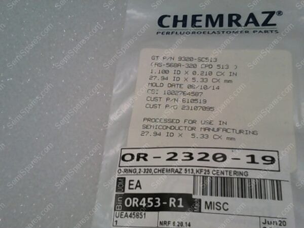 OR-2320-19 | O RING 2-320,CHEMRAZ 513,KF25 - Image 2