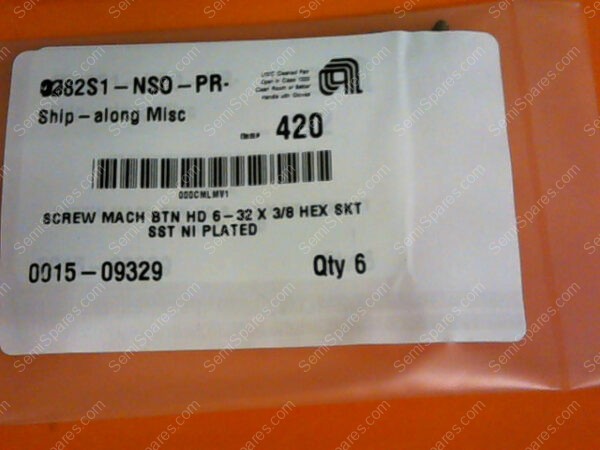 0015-09329 | SCREW MACH BTN HD 6-32 X 3/8 HEX SKT SST NI PLATED (PKG OF 6) 0015-09329 - Image 2