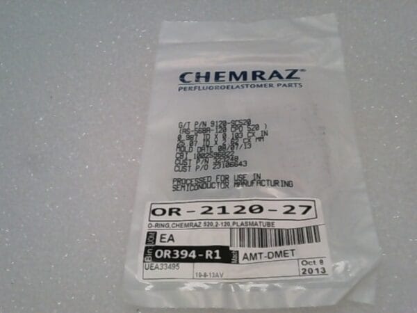 OR-2120-27 | O-RING CHEMRAZ 520, 2-120 PLASMA TUBE - Image 2