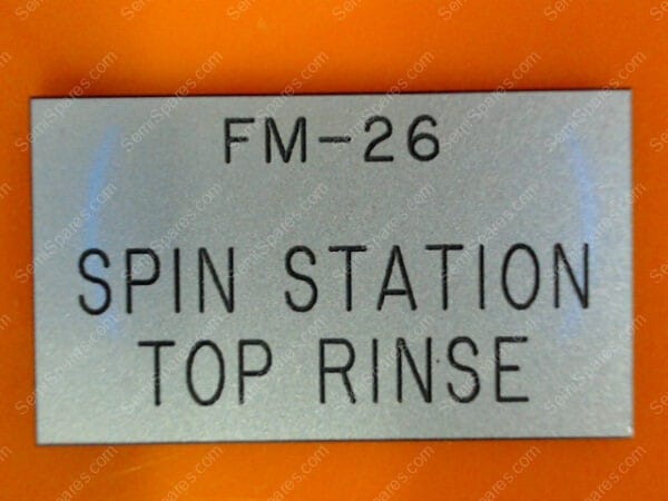138-885081-010 | LABEL,  FM-26  SPIN  STA. TOP  RINS - Image 2