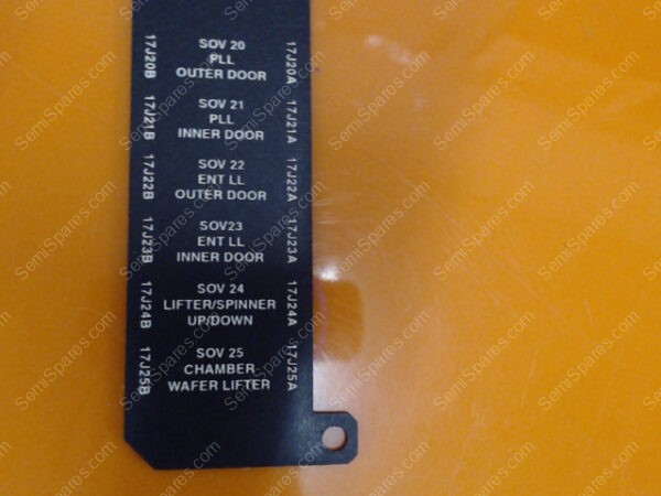 714-013688-001 | PLT, LBL, 20-POS. SOL. VLV., 4