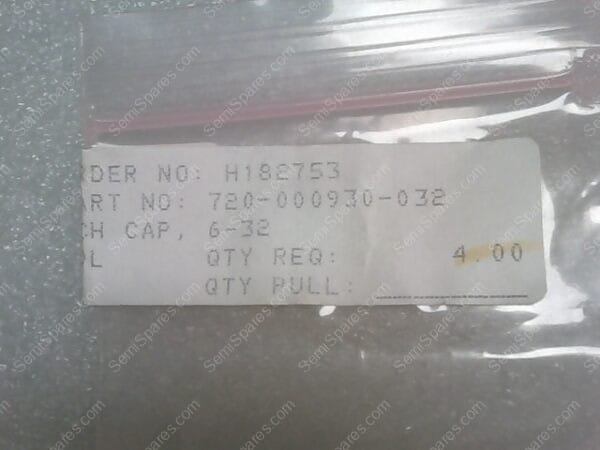 720-000930-032 | SCR, SCH CAP, 6-32 - Image 3