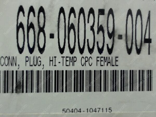 668-060359-004 | CONN, PLUG, HI-TEMP CPC FEMALE - Image 4