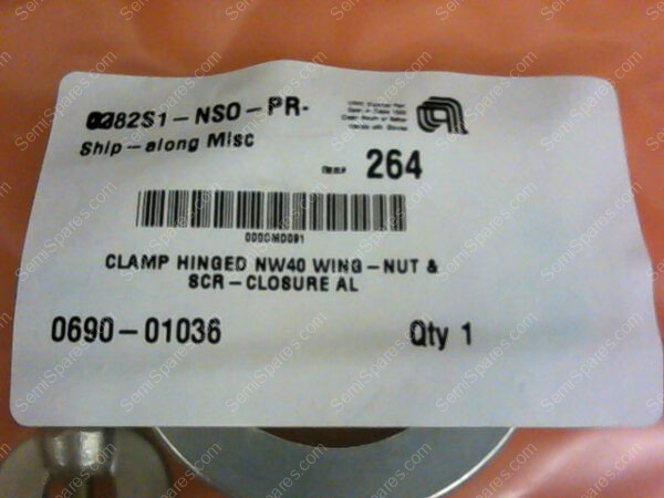 0690-01036 | CLAMP HINGED NW40 WING-NUT & SCR-CLOSURE AL 0690-01036 - Image 2