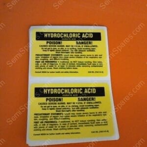 GU-5130-00 | LABEL,7A-7274P,HYDROCHLORIC ACID