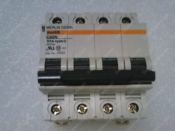 C60N TYPE D | C60N SUPPLEMENTARY PROTECTOR 63A-TYPE D 4 POLE CIRCUIT BREAKER