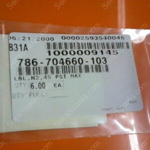 786-704660-103 | LBL,N2,45 PSI MAX