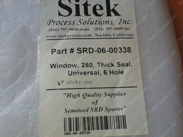 VP-0191-00 | SRD WINDOW, P/N 123R0004-01, 280, LH/RH, 6HOLES - Image 2