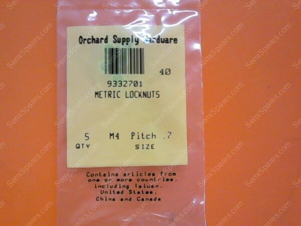 9332701 | METRIC LOCK NUTS,P/N 9332701