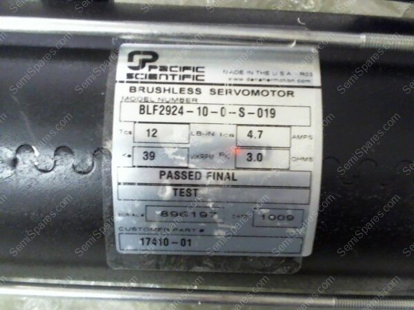 BLF2924-10-0-S-019 | PACIFIC SCIENTIFIC BRUCHLESS SERVOMOTOR MODEL NUMBER BLF2924-10-0-S-019 - Image 3