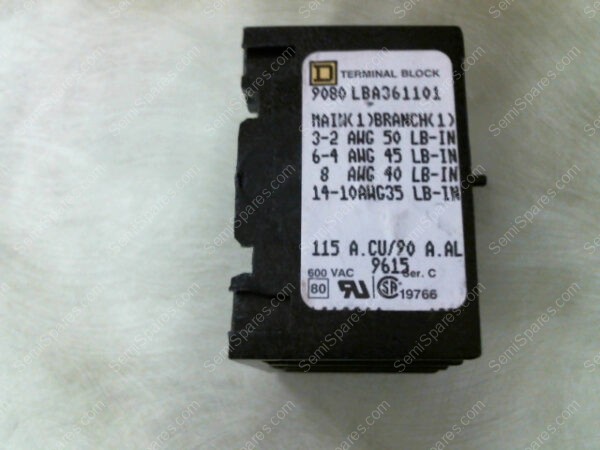LBA361101 | SQUARE D TERMINAL BLOCK LBA36110 115A.CU/90 A.AL - Image 3