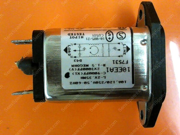 10EEA1 | TE CONNECTIVITY 10EEA1 POWERLINE FILTER 54.6MM LENGTH, 10 A, 250 V AC - Image 4
