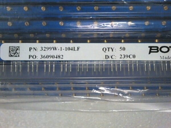 621-004005-104 | POT, 100KOHM 1/2W, 20-25 TURN - Image 2