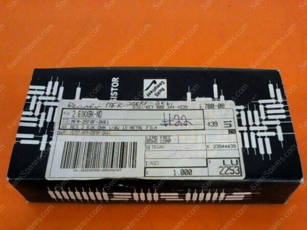 2.61KXBK-ND | RES 2.61K OHM 1/4W 1% METAL FILM