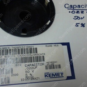 C320C223J5R5CATR | CAPACITORS, .022UF, 50V, 5%, (443 PCS)