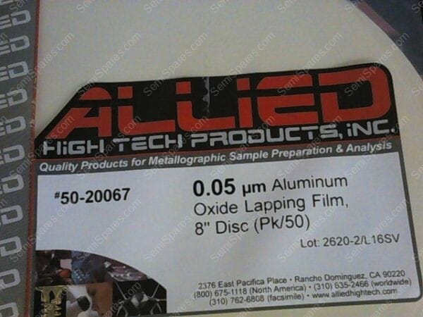 50-20067 | #50-20067 OXIDE LAPPING ,518-6025FL