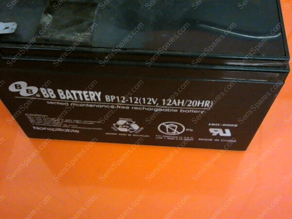 885-2066B | BB BATTERY BP12/12(12V, 124H/20HR) P/N 885-2066B - Image 2