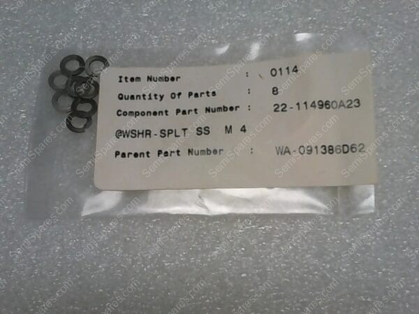 22-114960A23 | WASHER-SPLT SS M 4, PARENT PART NUMBER: WA-091386D62 - Image 2