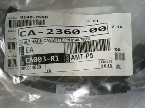 CA-2360-00 | CABLE, HARN, CASSETTE, P/N 0140-76000