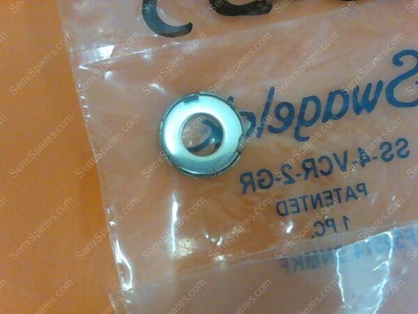 SS-4-VCR-2GR | NICKEL VCR FACE SEAL FITTING 1/4 IN UNPLATED GASKET RETAINER ASSEMBLY - Image 3