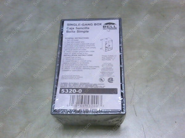 5320-0 | 1-GANG WEATHERPROOF BOX, THREE 1/2 IN. THREADED OUTLETS, GRAY - Image 2