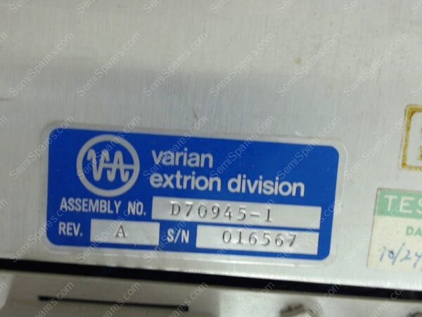 D70945-1 | IMPLANTER SET UP REV A VARIAN EXTRION DIVISION - Image 2