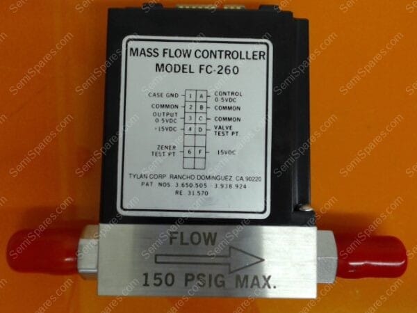 FC-260V | MASS FLOW CONTROLLER MODEL FC-260V,5 SLPM,N2,S/N  AA9605072 - Image 2